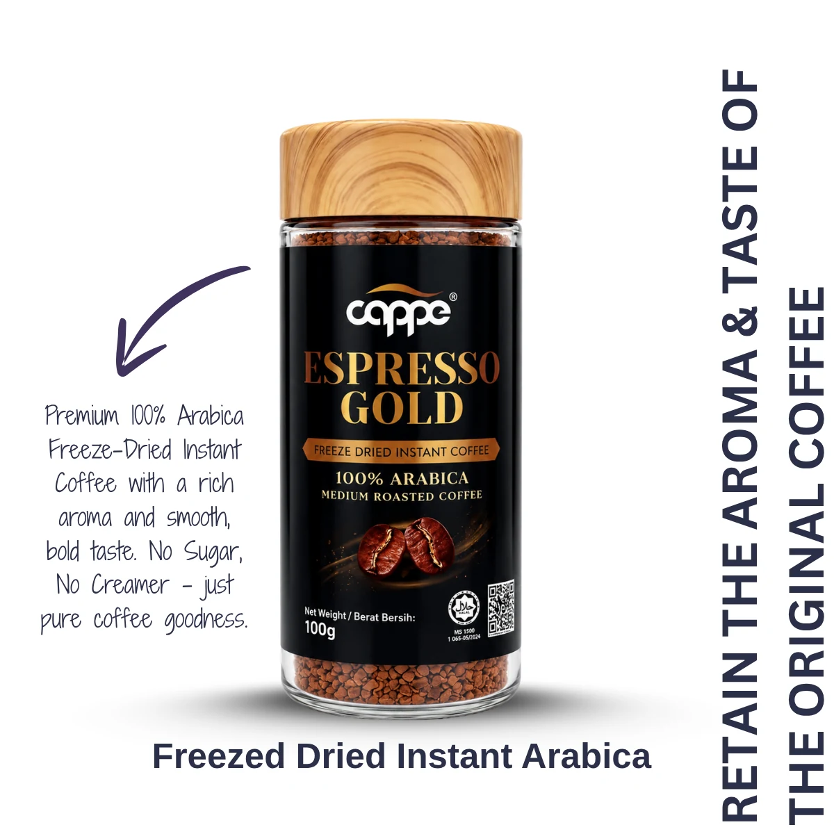 Supplied Espresso Gold product information artwork